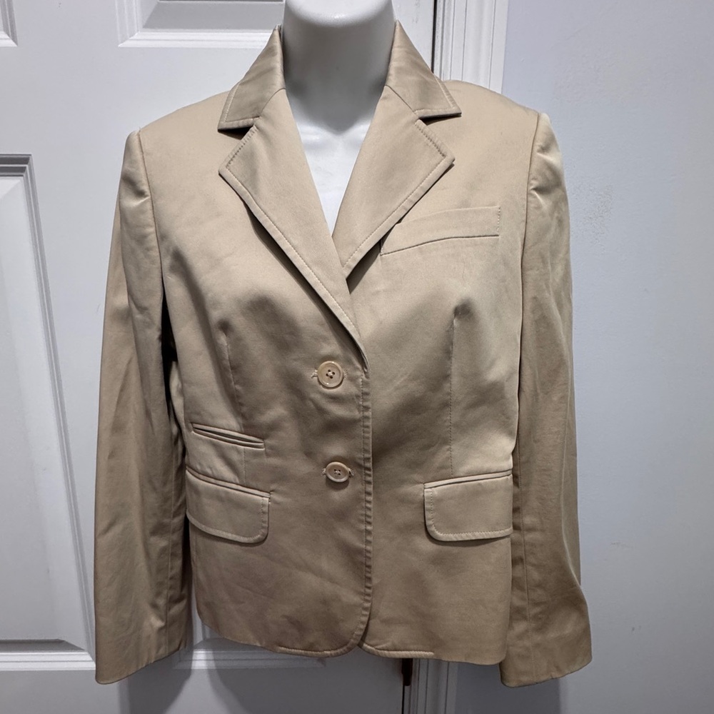 Brooks Brothers Tan Tailored Blazer with Notched Lapels
